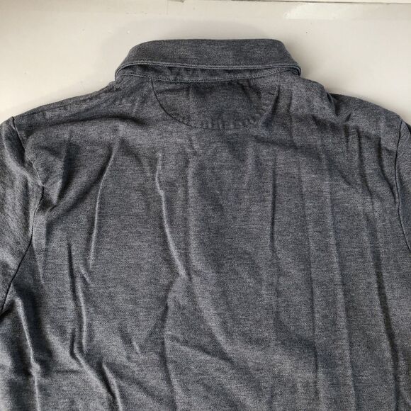 Banana Republic Mens Performance Pique Polo Shirt Pocket Gray Size Medium - Picture 9 of 14
